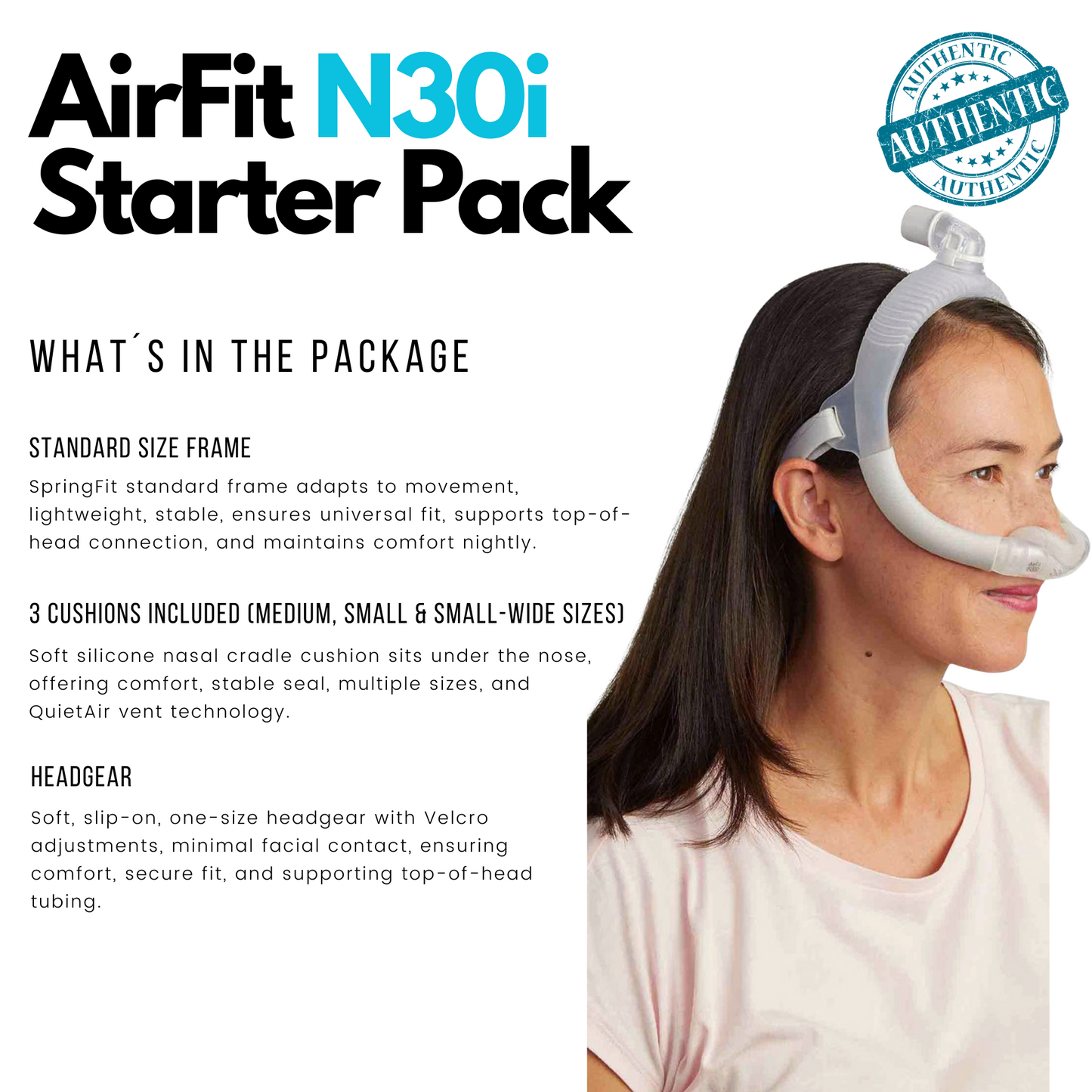 Resmed Airfit N30i Standard Starter Pack -  Reference: 63800-Bundle